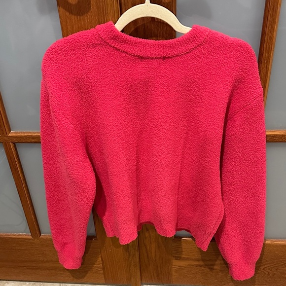 Chic Heart Cutout Sweater in Bold Pink - Picture 5 of 8